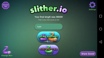 s.....w - #slitherio #wykopowezabawy #czujedobrzeczlowiek #gry