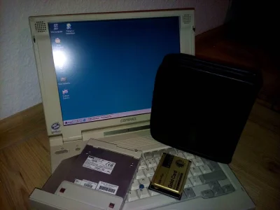 s.....r - Compaq LTE 5300@5400 z roku 1996. Pentium 150 MHz (P54C), 48 MB RAM, Cirrus...