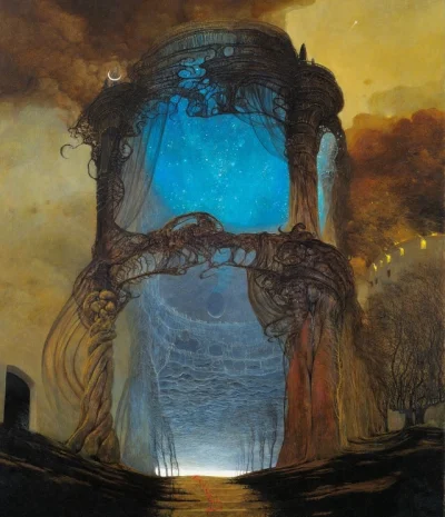 Eyes_only - 1978 - Beksiński #malarstwo #sztuka