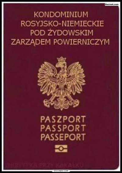 doniczkanawykopie - @Pachnacy_Przegryw: Masz stary paszport .Ten jest aktualny.