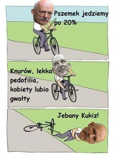 z.....a - Wmawiaj tak sobie dalej. Kukiz owszem podebrał głosy ale Komorowi i Dudzie....