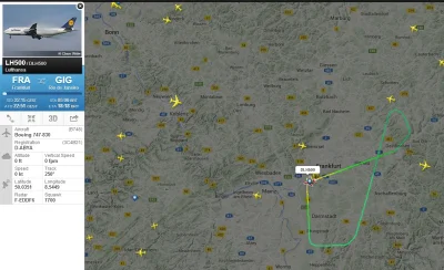 f.....s - #DLH500
#flightradar24 
Ktoś coś? Z pełnymi zbiornikami od razu lądował.....