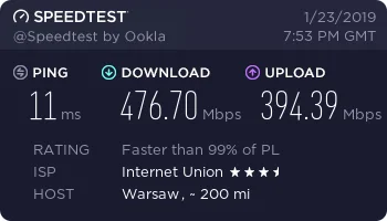 Rumuncajz - @MOICO: Narozdawaliscie wszystkim 1Gbps i swiatlo kleka?... Do waszego je...