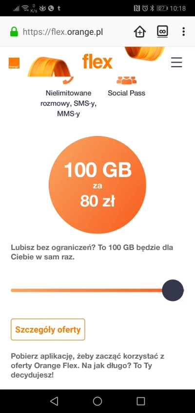 Clear - #Orange #orangeflex 
Nie lubisz ograniczeń? To weź 100 GB ograniczenia. ( ͡° ...