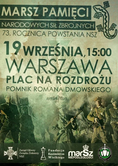 h.....y - 19 września w Warszawie odbędzie się kolejny już Marsz Pamięci Narodowych S...