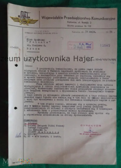 S.....a - >WPK Katowice przesyła pismo do KS Polonia Bytom ze ich kibice wracając z i...