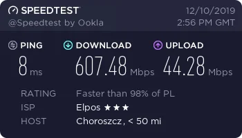 chicken216 - #speedtest #internet #chwalesie 
Prędkości nigdy za wiele