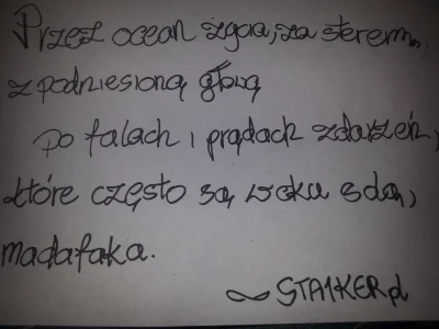 STA1KERpl - Kartka, ktora lezala pod moim poprzednim rysunkiem. Byla w kropki po maza...