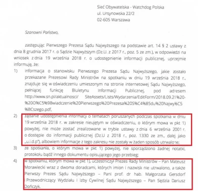 Watchdog_Polska - Pierwsza Prezes Sądu Najwyższego spotyka się z Premierem Mateuszem ...