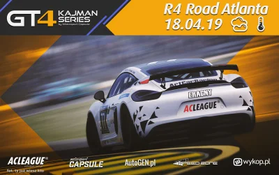 ACLeague - Tutaj zgłaszamy incydenty z czwartej rundy sezonu GT4 Kajman Series @ Road...