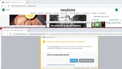 PabloFBK - ESET wykrywa "podejrzane" linki umieszczone na niezależna.pl, uważajcie na...