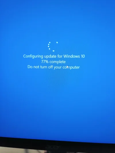 BANANx69 - I on tak od godziny cały czas 77%...
Czy to się kiedyś skończy? 

#windows...