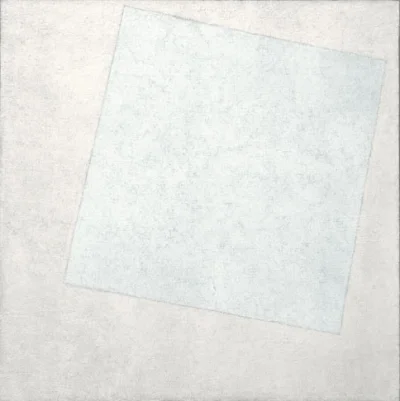 Strus - Dzieło przedstawiające biały kwadrat na białym tle stanowi jego szczytowe osi...