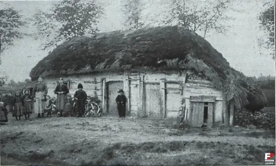lesio_knz - Chata chłopska pod Łowiczem, przełom XIX/XX wieku 

#historia #fotohist...
