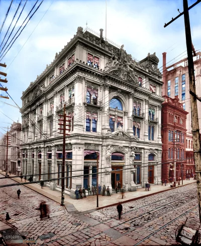 myrmekochoria - Budynek New Orleans Cotton Exchange, USA 1890. Oryginalny budynek z f...