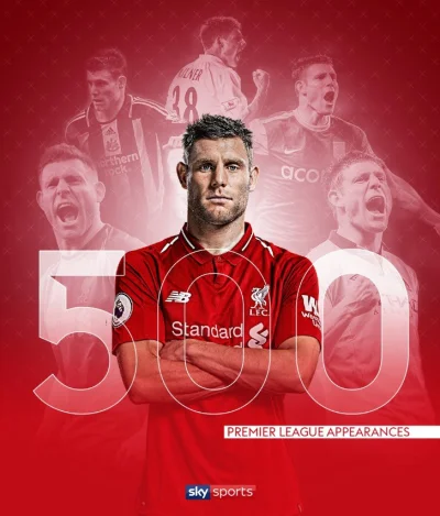 StaXik - 500. Tyle występów w Premier League ma na koncie James Milner, który uczcił ...