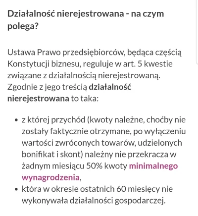 Niggalke - @pinkman356: to skoro masz działalność niezarejestrowaną, to albo nie zara...