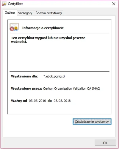 fizzbuzz - Chyba ktoś w PGNIG zapomniał zaktualizować certyfikat SSL i nie można zalo...