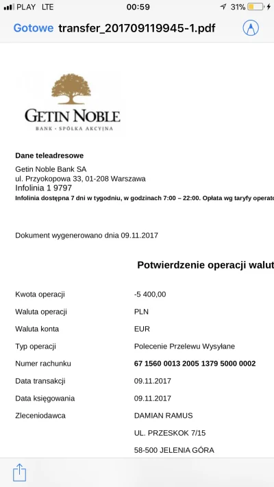 black-john - @jonik: numer konta na załączniku, robił przelew przy mnie, dostał potwi...