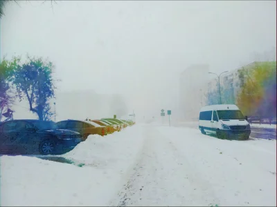supi - Białystok w śnieżycę i filtr w komórce #bialystok ##!$%@? #tworczoscwlasna