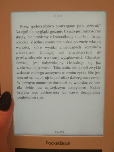 r.....n - Właśnie czytam książkę o profilowaniu. Czy ten opis kogoś Wam nie przypomin...