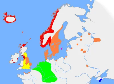 johanlaidoner - Zasięg języka Wikingów, staronordyckiego, w średniowiecznej Europie o...