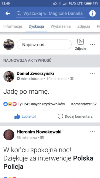 M.....s - Jedzie po mamę, potrzebne wsparcie, jest trzeźwa
#danielmagical #patostream...