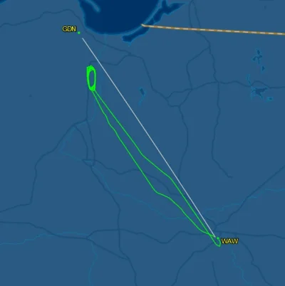 maciekpod - #flightradar24 #podroze #lotnictwo Mój dzisiejszy lot WAW-GDN, a raczej W...