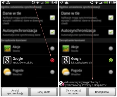 LukaszW - Mój nowy HTC #desire z #adnroid 2.1 coś świruje z synchronizacją poczty (ch...