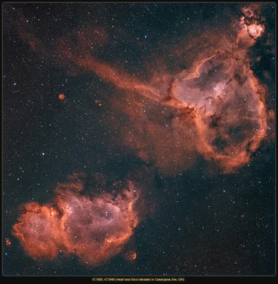 AstroMat - Mirki, czy wam też Mgławica Serce (ta u góry po prawej) przypomina kształt...