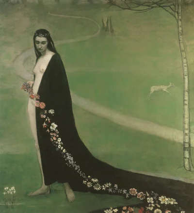 Ponczka - Romaine Brooks – Femme avec des fleurs
#sztuka #malarstwo