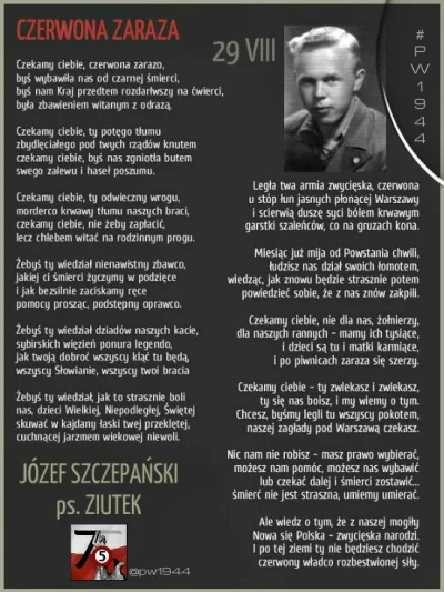 vendaval - Wiersz Józefa Szczepańskiego z pamiętnego warszawskiego sierpnia 1944 roku...