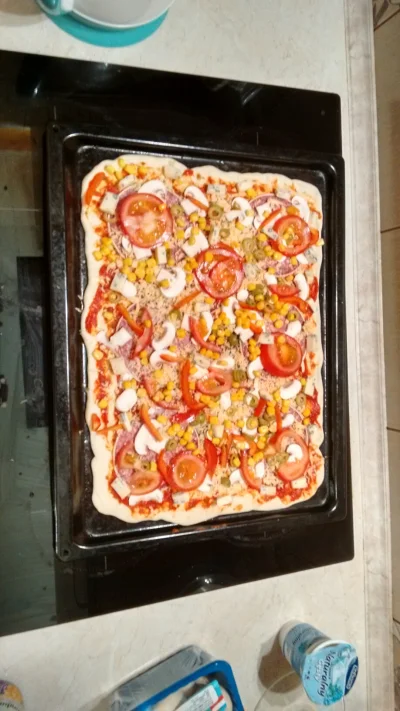 p3k1 - #pizza dla mojego #rozowypasek . teraz tylko czekav az wroci z pracy
#foodporn...