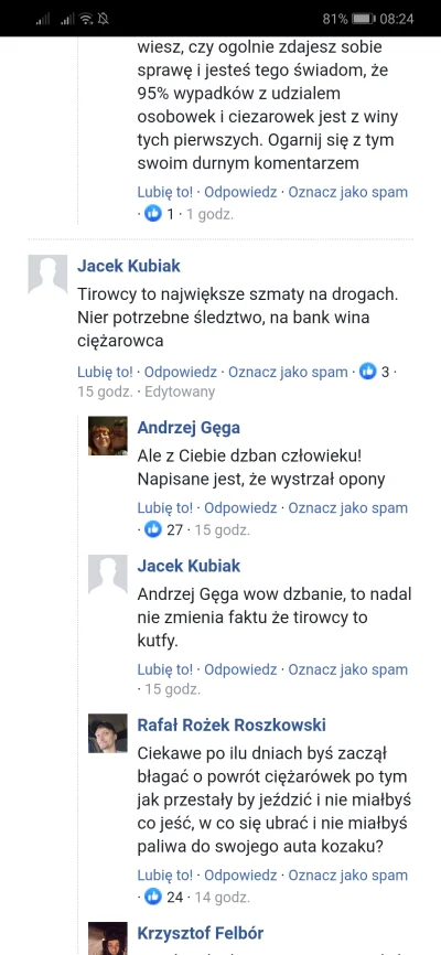 ravau - "Ciekawe po ilu dniach byś zaczął błagać o powrót ciężarówek po tym jak przes...