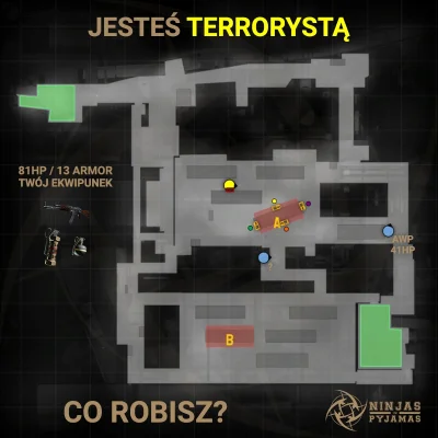 NiPGaming - Zostałeś sam na dwóch, masz 81hp, granata i flasha - co robisz?

Masz 1...