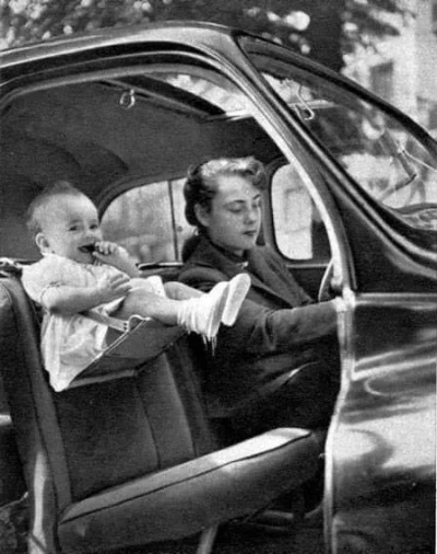 gg_jap - Krzesełko samochodowe dla dziecka z lat 40

#kiedystobylo #ciekawostki #safe...