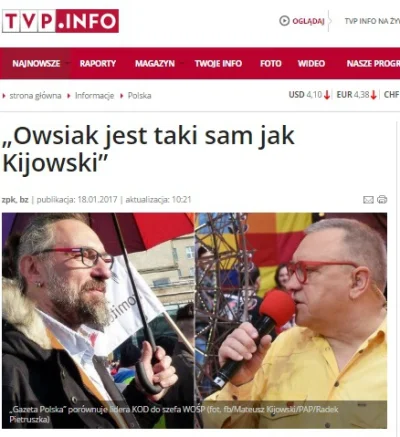 saakaszi - Udało się ! TVP w końcu informuje o wośp i przyrównuje Owsiaka do Kijowski...