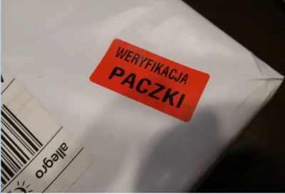 szperacz - Czy ktoś wie co oznacza naklejka z napisem "Weryfikacja Paczki" na przesył...