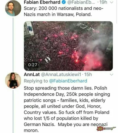 MarkZark - To że zachodnie media nazywają Polskich patriotów nazistami rozumiem bo ma...