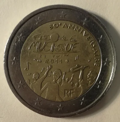 okolicznosciowy - Resztę za kawkę wydano mi dziś taką okolicznościową monetą z Francj...