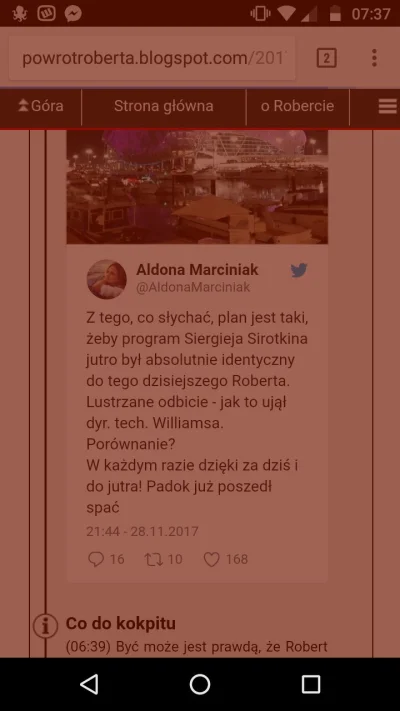 Niebanujcieno - @Pylon aldona lustrzane odbicie czyli najpierw lekki bolid, a później...