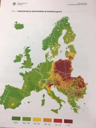 zigfridnowak - @zigfridnowak: Skażenie powietrza rakotwórczym benzopirenem w Europie-...