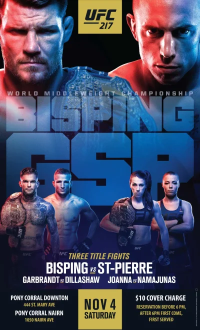 szumek - UFC 217: Bisping vs St.Pierre | 04.11.2017
Cała gala (✌ ﾟ ∀ ﾟ)☞ https://ope...