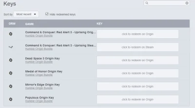 kepak - Czy klucze #steam i #orgin z #humblebundle tracą ważność? Mam jeszcze pakieci...