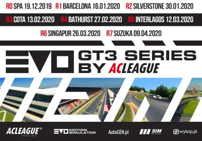 ACLeague - Uwaga rozpoczynamy oficjalne zapisy do Evolve Motorsport GT3 Series by ACL...