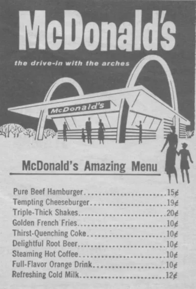 B.....q - Pełne menu z Mcdonalda z 1953 r. ( ͡° ͜ʖ ͡°)
#mcdonalds #ciekawostki #hist...