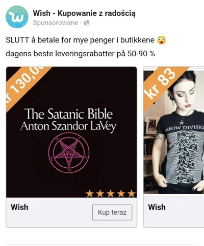 R.....a - Ciekawe reklamy mam na facebooku ;>
#heheszki #satanizm