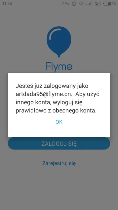 mafi20 - Nigdy nie miałem konta flyme założyłem je i jak się loguje to takie coś wysk...