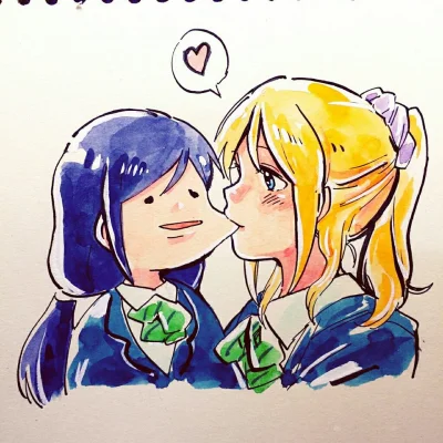 2.....w - #randomanimeshit #lovelive #nozomitoujou #eliayase #eriayase #yuri 
@noryp...