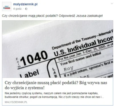 saakaszi - malydziennik.pl:
 Czy chrześcijanie muszą płacić podatki? Bóg wzywa nas do...